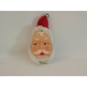 Vintage Handmade Santa Claus Head Magnet Adorable St Nick Christmas Decoration